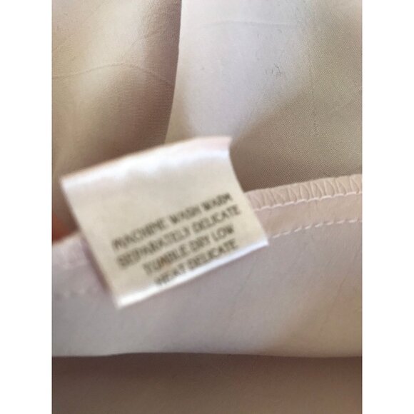 Vtg Vamp Maxi Gown Dress Lingerie Pink With Black Velvet V-Neck Size S - Picture 8 of 8